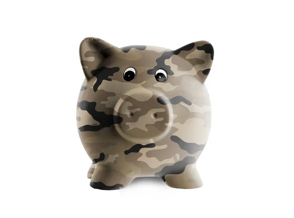 Ceramic piggy bank with painting — Stock Photo, Image