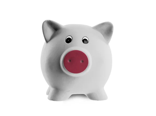 Único banco de cerâmica rosa piggy — Fotografia de Stock