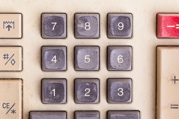 Stary kalkulator robi biuro prac związanych — Zdjęcie stockowe