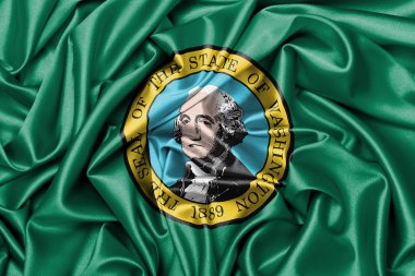 saten bayrak, üç boyutlu render