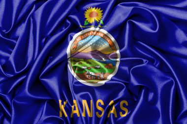 saten bayrak, üç boyutlu render