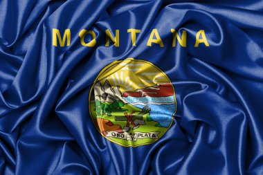 saten bayrak, üç boyutlu render