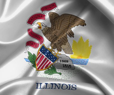 saten bayrak, üç boyutlu render