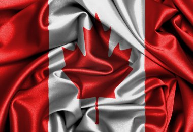 saten bayrak, üç boyutlu render