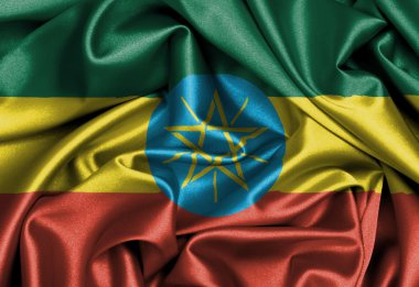 saten bayrak, üç boyutlu render