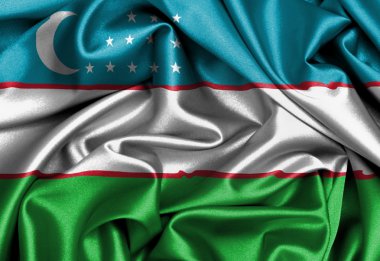 saten bayrak, üç boyutlu render