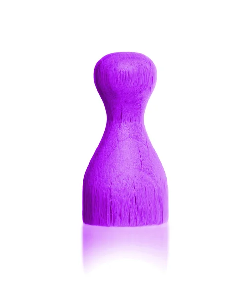 Wooden pawn with a solid color — Stock Photo, Image