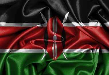 saten bayrak, üç boyutlu render