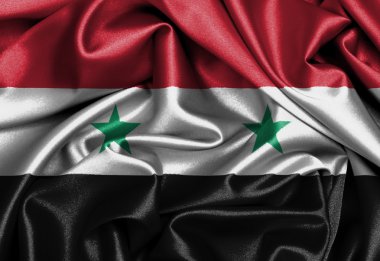 saten bayrak, üç boyutlu render