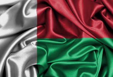 saten bayrak, üç boyutlu render