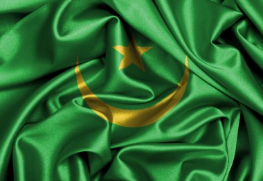 saten bayrak, üç boyutlu render