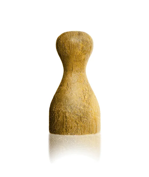 Houten pion met een schilderij — Stockfoto