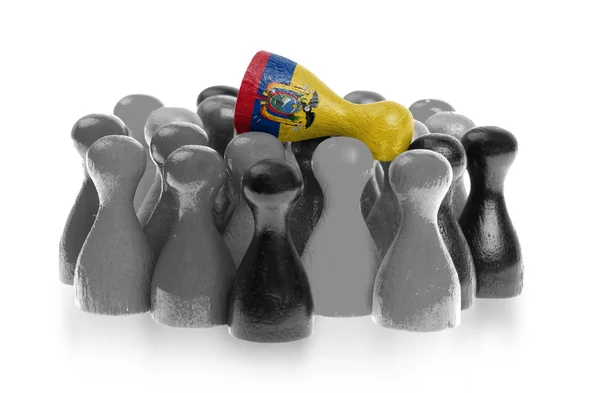 One unique pawn on top of common pawns — Stock Photo, Image