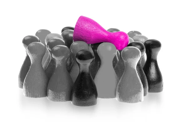 Różowy pion jest crowdsurfing — Zdjęcie stockowe