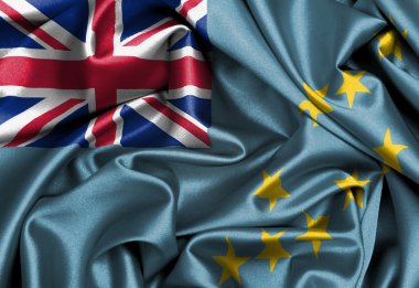 saten bayrak, üç boyutlu render