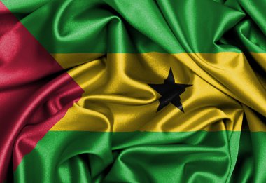 saten bayrak, üç boyutlu render