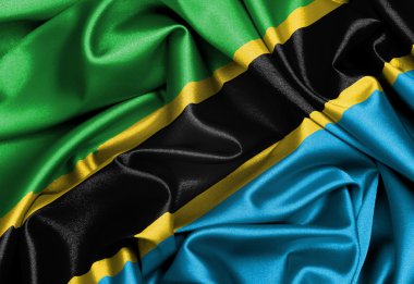 saten bayrak, üç boyutlu render