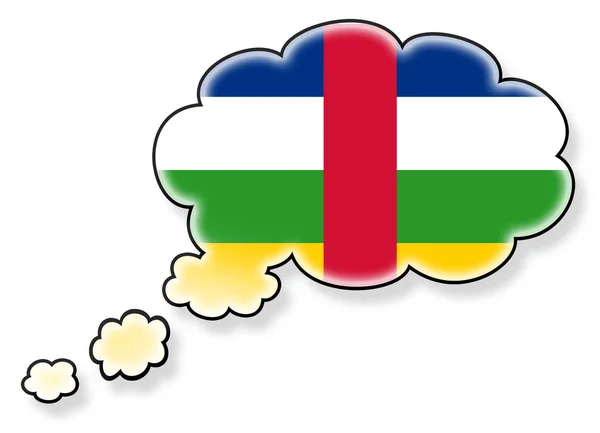 Флаг в облаке, выделенный на белом фоне — стоковое фото