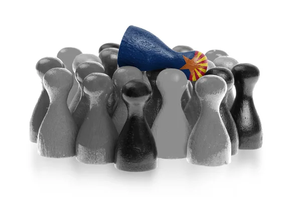 One unique pawn on top of common pawns — Stock Photo, Image