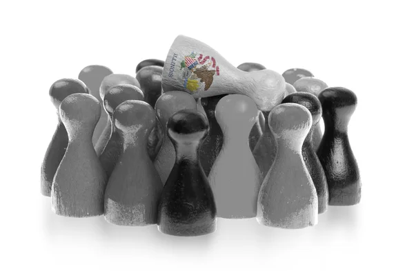 One unique pawn on top of common pawns — Stock Photo, Image