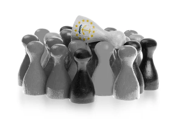 One unique pawn on top of common pawns — Stock Photo, Image