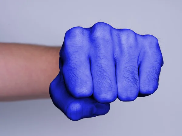 Fist of a man punching — Stock Photo, Image