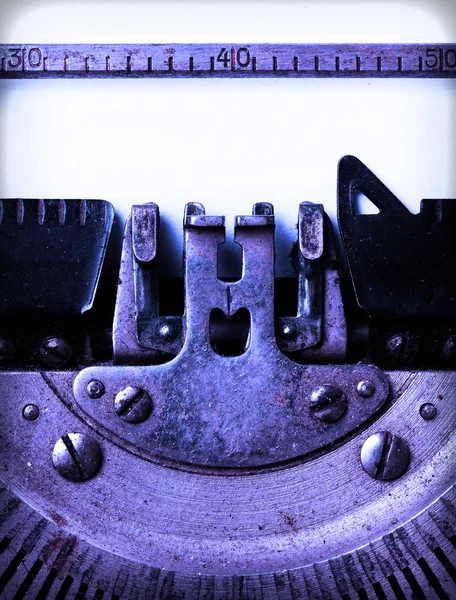 Detalhe de uma velha máquina de escrever — Fotografia de Stock