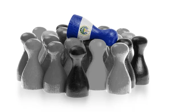 One unique pawn on top of common pawns — Stock Photo, Image