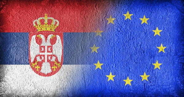 La Serbia e l'UE — Foto Stock