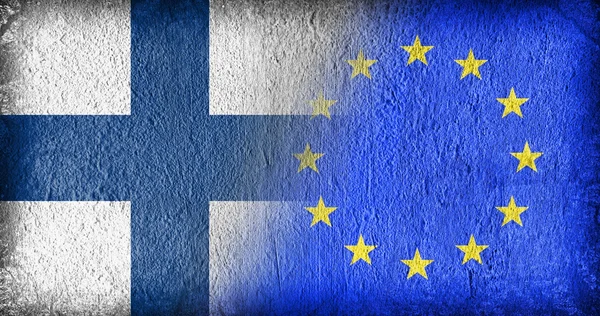Finlanda și UE — Fotografie, imagine de stoc