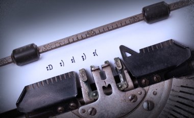 vintage yazıt eski daktilo tarafından yapılan