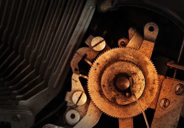 Close up of a dirty vintage typewriter — Stock Photo, Image