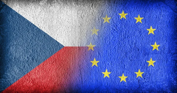 捷克共和国和欧盟 — 图库照片