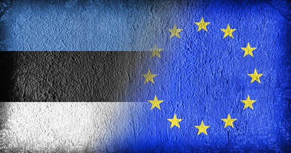 爱沙尼亚与欧盟 — 图库照片