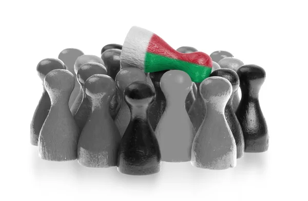 One unique pawn on top of common pawns — Stock Photo, Image