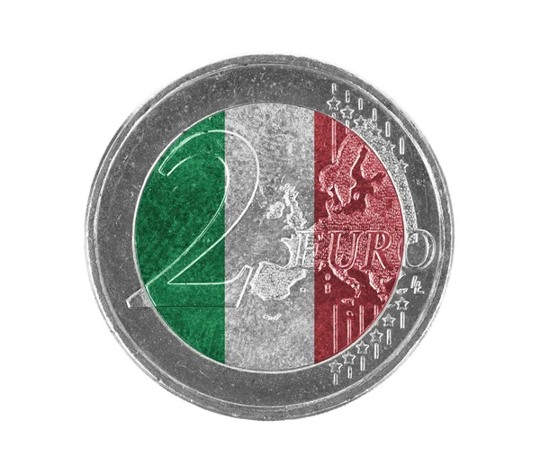 Moneda en euros, 2 euros — Foto de Stock