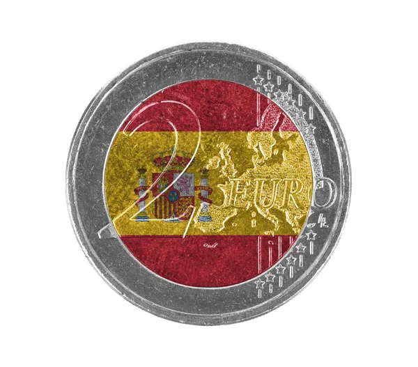 Moneda en euros, 2 euros — Foto de Stock