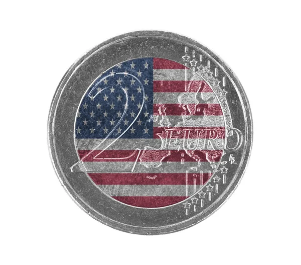Moeda de euro, 2 euros — Fotografia de Stock