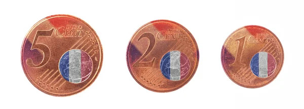 Concepto de unión europea - 1, 2 y 5 céntimos de euro — Foto de Stock