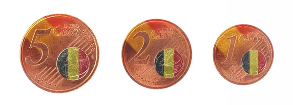 Conceito de união europeia - 1, 2 e 5 eurocent — Fotografia de Stock