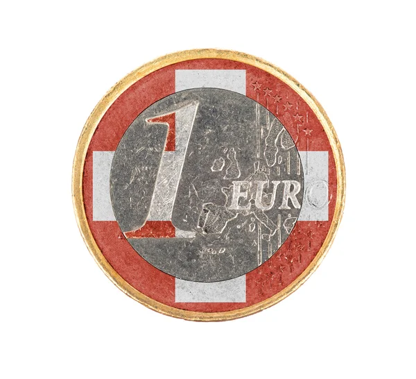 Monety euro, 1 euro — Zdjęcie stockowe