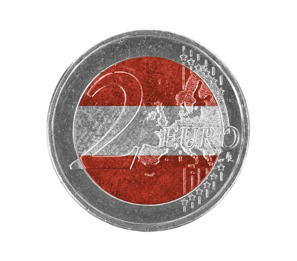 Moneda en euros, 2 euros — Foto de Stock