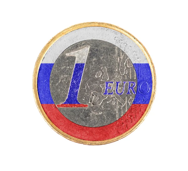 欧元硬币，1 欧元 — 图库照片