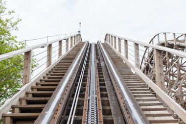 Large wooden rollercoaster clipart