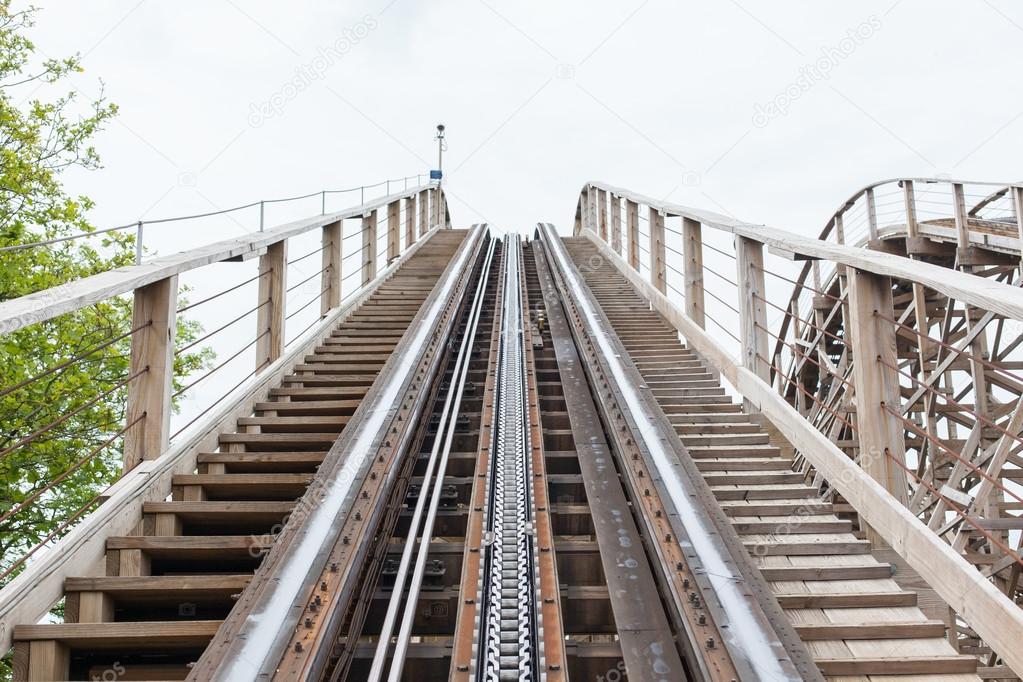 Large wooden rollercoaster