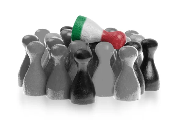 One unique pawn on top of common pawns — Stock Photo, Image