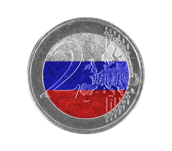 2 欧元的欧元硬币 — 图库照片