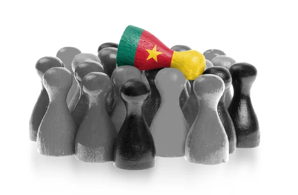 One unique pawn on top of common pawns — Stock Photo, Image