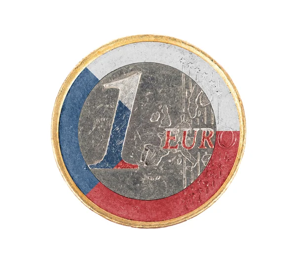 Euro mince, 1 euro — Stock fotografie