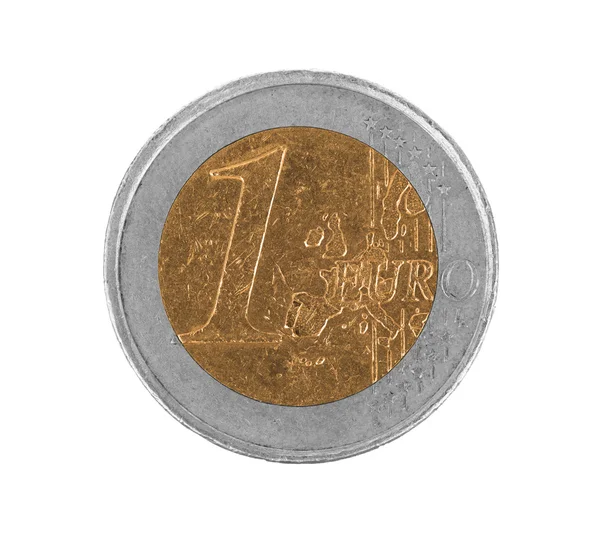 Euro sikke, 1 euro, sahte madeni para — Stok fotoğraf